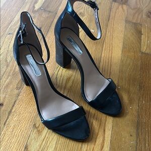 INC International Concepts Black Block Heel Sandals